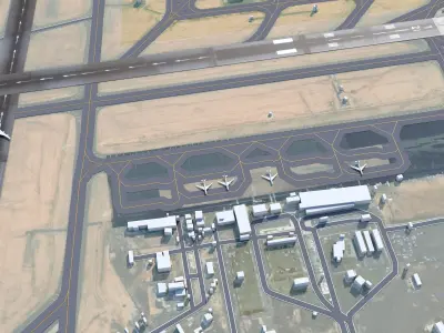 Taif Airport 12km Low-poly 3D model