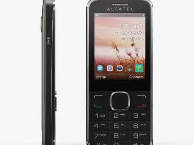 Alcatel One Touch 2005 Anthracite Low-poly 3D model
