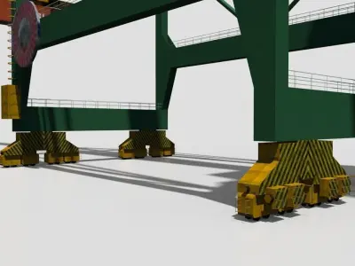 Container Crane Low-poly 3D model