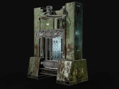 Frame Saw Low-poly 3D model