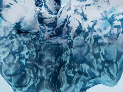 Iceberg mountain cartoon 3D model