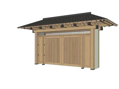 Japanese Gate 3D model