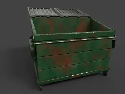 Dumpster 3D Model medical cart Low-poly 3D model