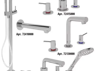 Bath Faucet Collection HANSGROHE Talis S set 2 3D model