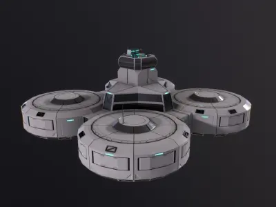 Planetary Storage Module Low-poly 3D model