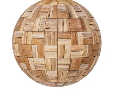 Vintage Parquet Supreme - Procedural PBR Wood Floor Texture Low-poly 3D model