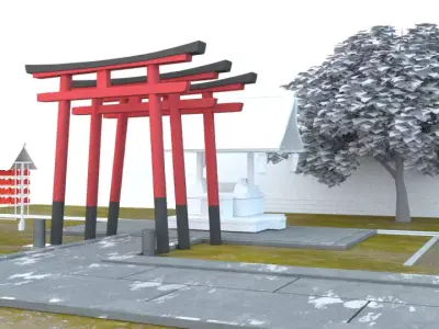 Kuil Japan  3D model