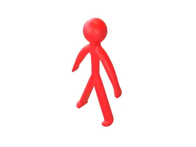 Stick Men v1 003 Low-poly 3D model