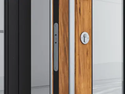 Aluminium door 69 3D model