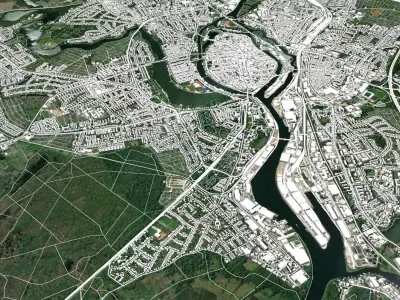 Cityscape Lubeck German 3D model