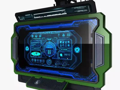 Sci-fi monitor3 Low-poly 3D model