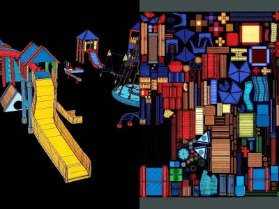 Playground Kid Low-poly 3D model