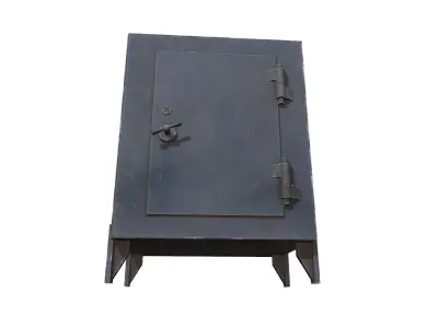  metal safe Low-poly 3D model