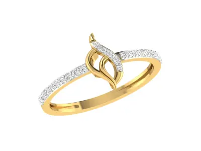Women Ring Render 3dm STL OBJ FBX  3D print model 10