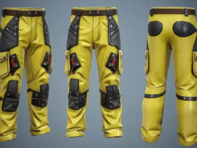 Sci-Fi Pants P01 Low-poly 3D model