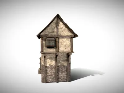 Medieval House Low-poly 3D model