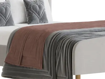 Shilton Upholstered Bed Frame 3D model