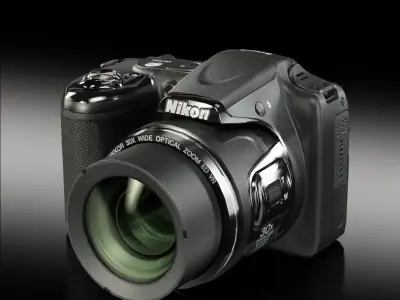 Nikon Coolpix L820 bridge digital camera Low-poly 3D model