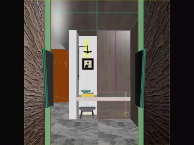 Entryway cabinet 3D model