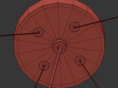 BECKY chandelier with four lights 3D model