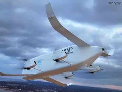  MightyFly Cento Cargo Drone eVTOL White 