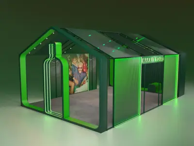 3D Lounge -  Architectural Shell Design Low-poly 3D model