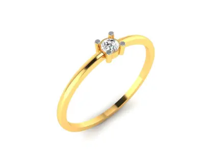 Diamond Ring For Women 3d Print Model 3D print model 5