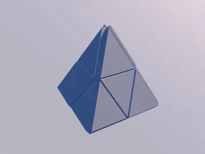 Sci Fi Object No8 - Pyramid Sphere Torus 2019 Low Poly Low-poly 3D model