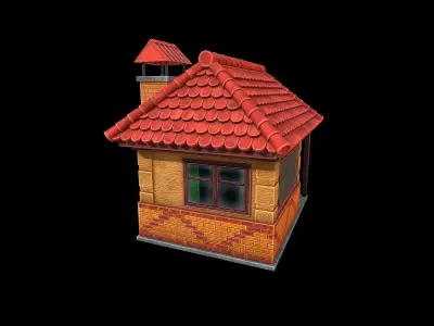 Guest House Low-poly 3D model
