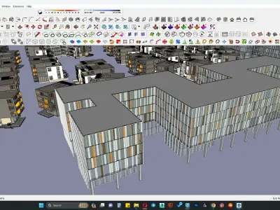 Housing community 3d model 3D model