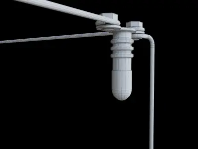 Quasar Universe Square Triple Suspension Lamp 1250 mm 3D model