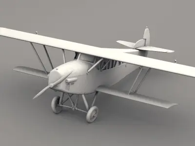 Plain biplane 3D print model