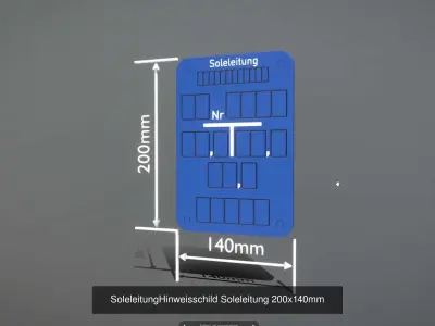 Hinweisschilder 200x140mm 3D Model Pack