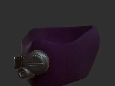 Gas mask helmet 3d model scifi Low-poly  Low-poly 3D model