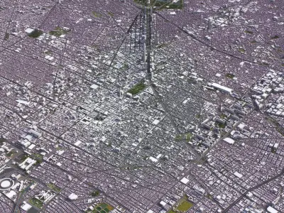 Mexico City Low-poly 3D model