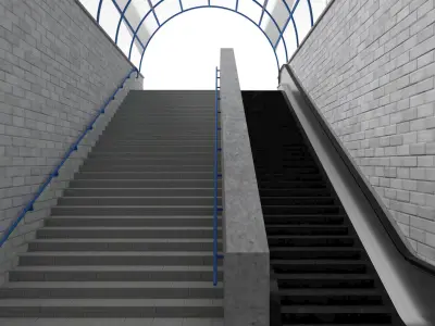 Subway Entrance 3D model  3D model