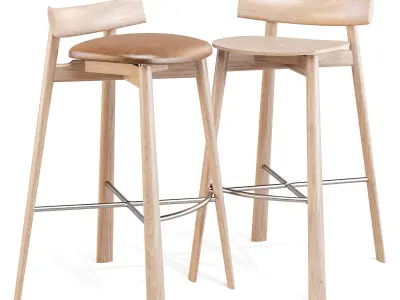 Cizeta Remo - Bar Stools Low-poly 3D model