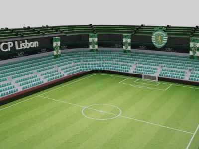 Sporting CP Lisbon Football Stadium Low-poly 3D model