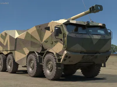  Self-Propelled Morana Howitzer Gun in Dirty Rigged 