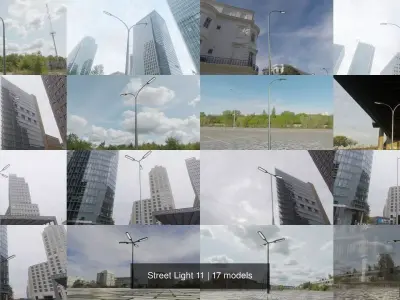 Street Light 11 3D Model Pack