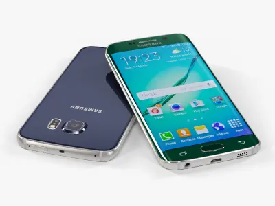 Samsung Galaxy S6 Edge Low-poly 3D model