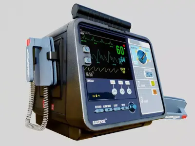 GV SCIFI CONSOLE 006 Desfibrilator Low-poly 3D model