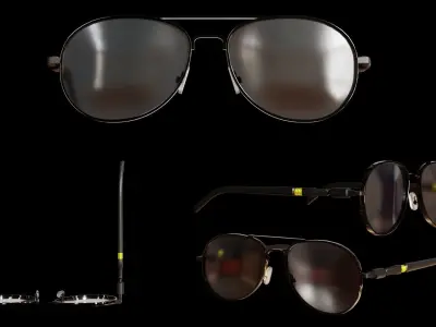 Sunglasses pair of Low-poly 3D model