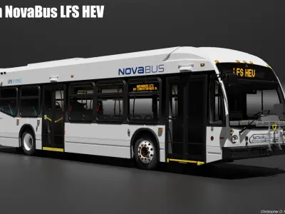 Volvo Group 4th Gen NovaBus LFS Low Floor System Bus PACK 3D model
