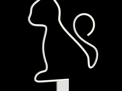 CAT table lamp Low-poly 3D model