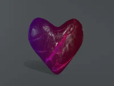 Broken Heart 3 Low-poly 3D model