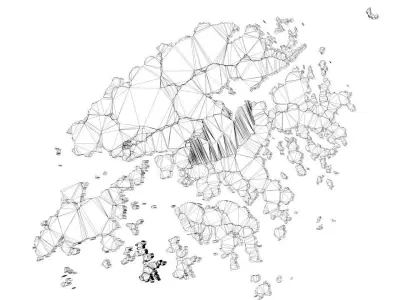 Hong Kong 18 Districts 3D model