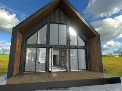 G0032 VR Virtual-Reality Scene Barn House 3D model