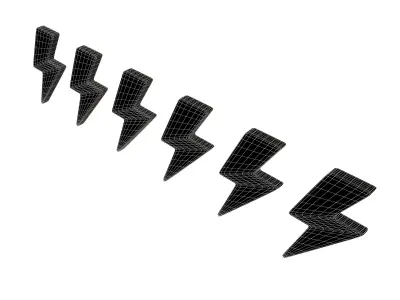 Lightning Ranking Symbol V1 004 Low-poly 3D model