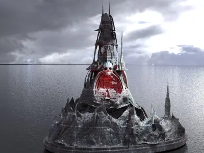 Castle Greyscull Silver scull version  3D model